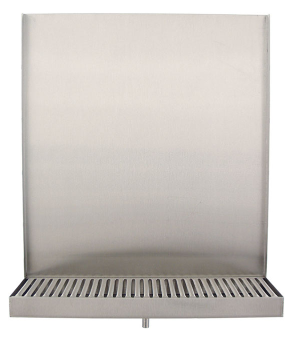 Deluxe Drip Tray - 13" Wall Mount (Back Splash & Drain)